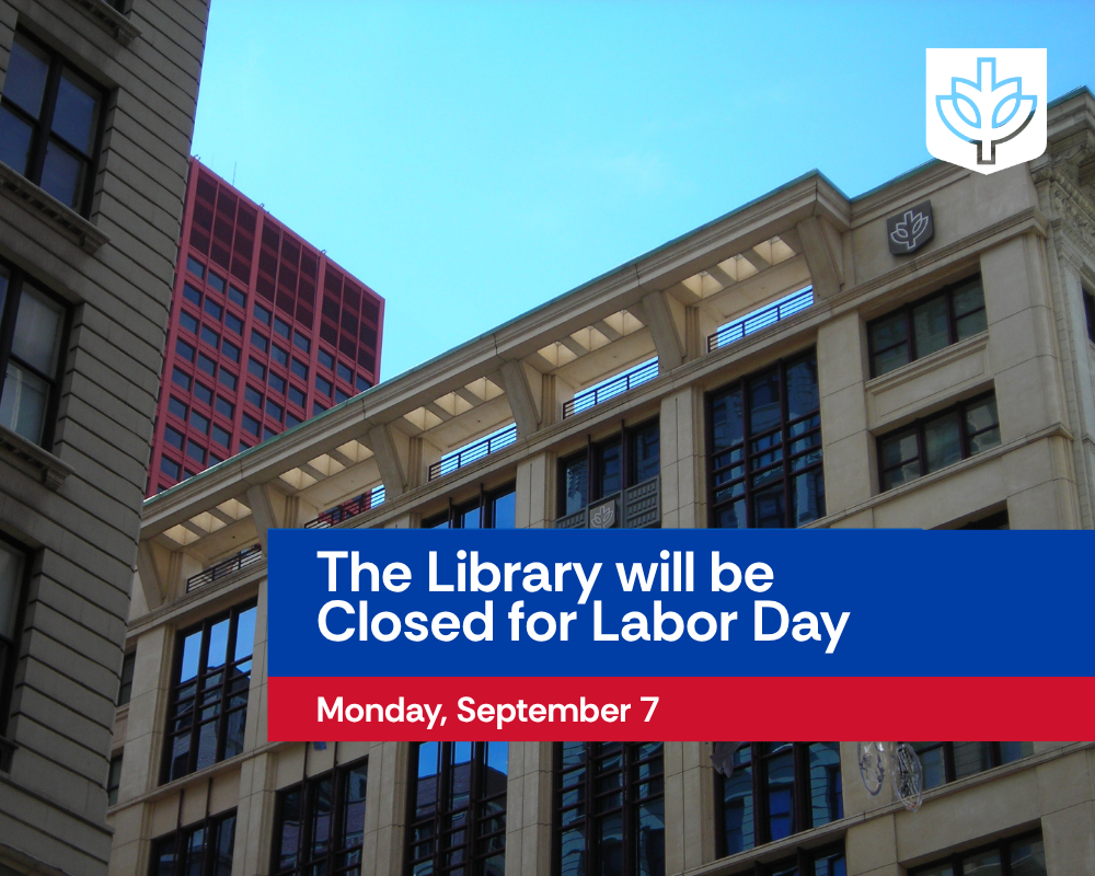 Library Closed Monday for Labor Day, September 7